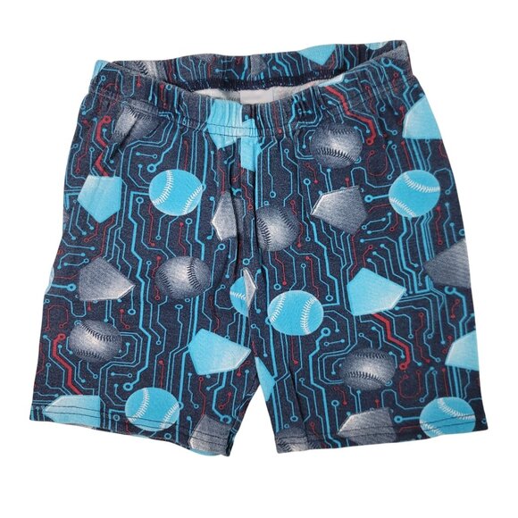 2/$15 Children's Place Boy Pajama Set Red Blue SZ 8 Baseball Shorts Short Sleeve - Picture 7 of 9